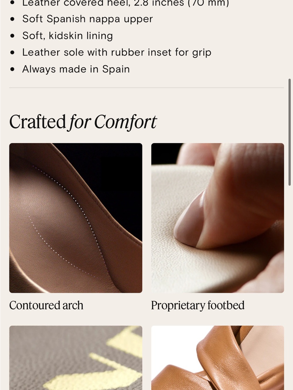 Isa Leather Knot Slide Heels Tan *NIB NEVER WORN - protective film still on shoe - Picture 8 of 16